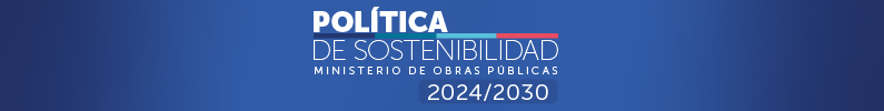 Imagen con el logo de la Política de Sostenibilidad del Ministerio de Obras Públicas